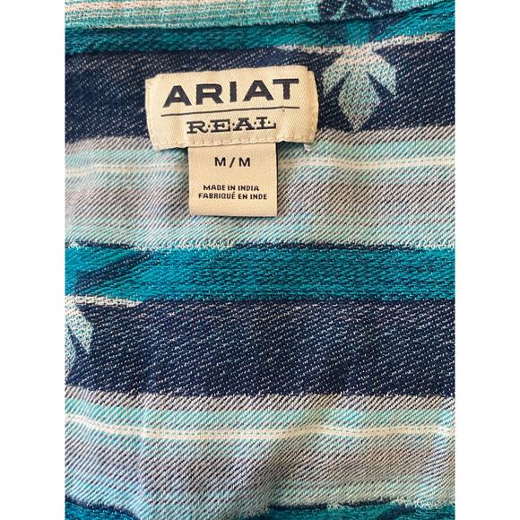 ARIAT Women Real WILD THUNDERBIRD Jacquard Long‎ Sleeve Western Snap Shirt Med - Picture 6 of 7